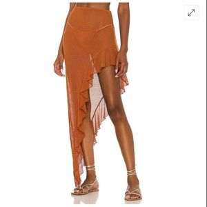 Camila Coelho Shirlie Skirt in Hazel Brown